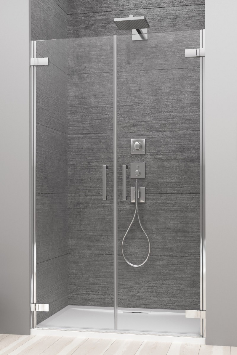 Radaway Arta DWD drzwi wnękowe wahadłowe 90 chrom przeźroczyste easy clean 386031-03-01L + 386031-03-01R