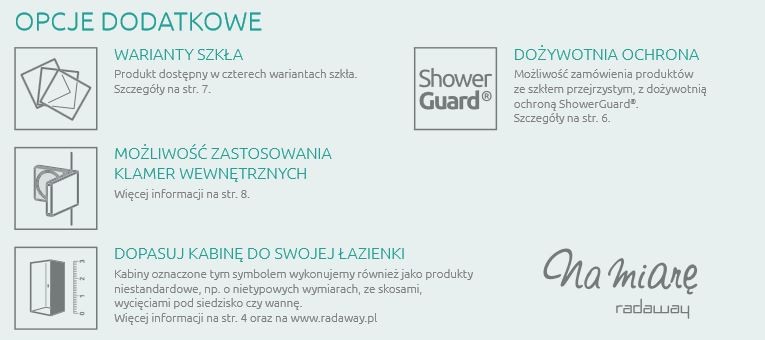 Radaway Arta KDJ I kabina kwadratowa 80x80 drzwi otwierane lewe + ścianka chrom przeźroczyste Easy Clean 386081-03-01L + 386020-03-01
