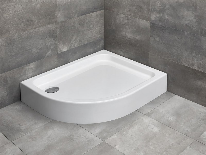 Radaway Laros E Compact brodzik półokrągły asymetryczny 100x80 prawy SLE81017-01R