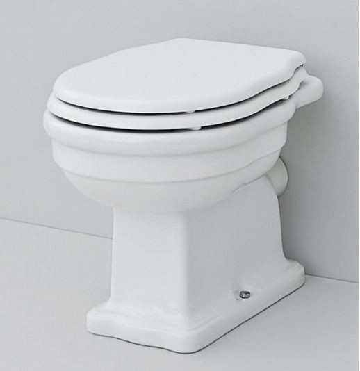 Artceram Hermitage muszla stojąca retro biała odpływ pionowy HEV002