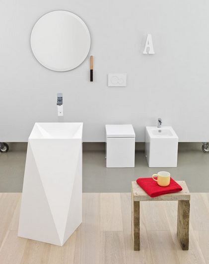 Artceram Sharp umywalka wolnostojąca 50x50 cm bała livingtec OSL008