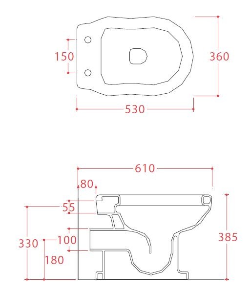 Artceram Hermitage muszla stojąca retro biała odpływ poziomy HEV003