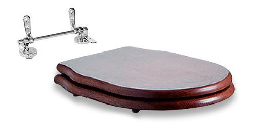 Artceram Hermitage deska wolnoopadająca drewniana orzech zawias brąz bronzo HEA00472