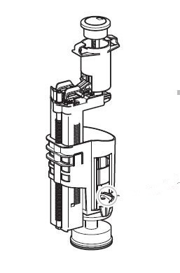 Artceram Hermitage mechanizm do spłuczki chrom HEA010