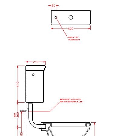 Artceram Hermitage spłuczka dolnopłuk retro biała HEC005