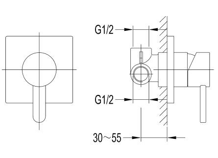 Omnires Darling bateria prysznicowa podtynkowa chrom DA5045CR