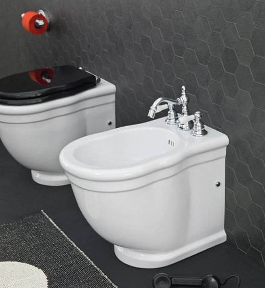 Artceram Hermitage muszla stojąca retro biała odpływ uniwersalny HEV005