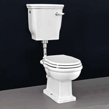 Artceram Hermitage muszla stojąca retro biała odpływ pionowy HEV002