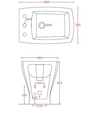 Artceram Jazz bidet stojący biały JZB002
