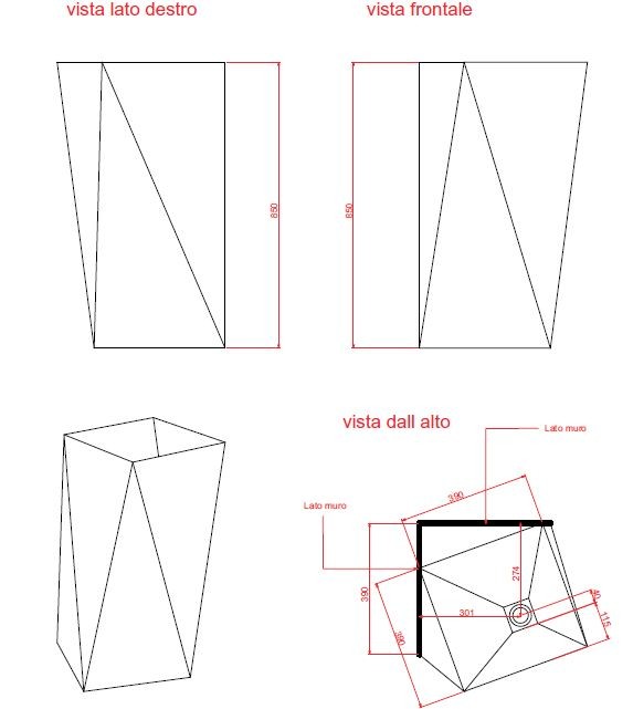 Artceram Sharp umywalka wolnostojąca 50x50 cm bała livingtec OSL008