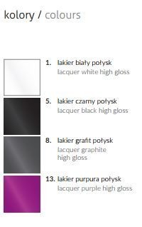 Defra Olex D100 szafka pod umywalkę podwieszana czarna 024-D-10003