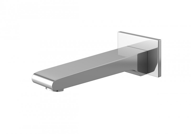 Kohlman Saxo wannowy zestaw podtynkowy z deszczownicą 30x30 cm, wylewką i słuchawką na rant wanny chrom QW211SQ30-007