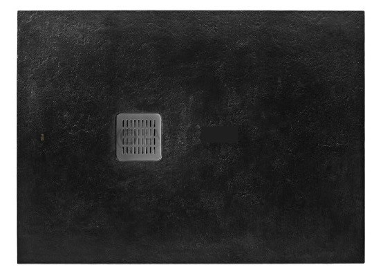 Roca Terran brodzik prostokątny 100x90 z syfonem konglomerat stonex czarny AP013E838401400