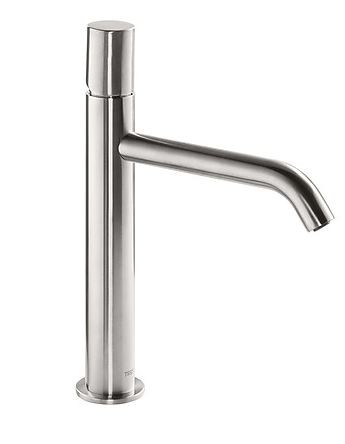 Tres Study Exclusive bateria umywalkowa średnio wysoka stal nierdzewna 261.307.01.AC