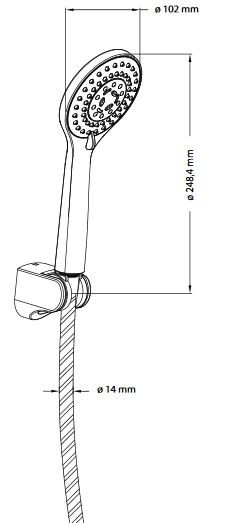 Omnires zestaw prysznicowy punktowy chrom YOSEMITE-PCR
