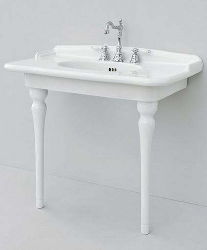 Artceram Hermitage umywalka z blatem ceramicznym 92x58 cm retro biała HEL005