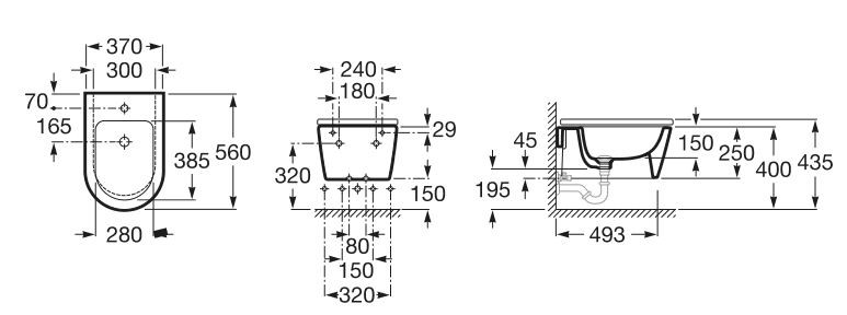 Roca Inspira Round bidet podwieszany A357525000