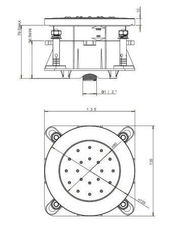 Omnires dysza boczna natryskowa OMNIRES S29CR