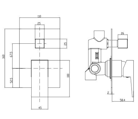 Omnires Fresh bateria wannowa podtynkowa chrom FR7135CR