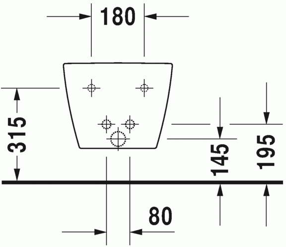 Duravit Me by Starck 48 bidet wiszący biały alpin 2290150000