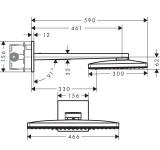 Hansgrohe Rainmaker Select 460 2jet głowica prysznicowa z ramieniem prysznicowym biały/chrom 24005400