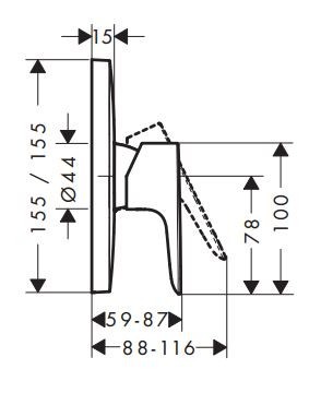 Hansgrohe Talis E bateria prysznicowa podtynkowa HighFlow chrom 71768000