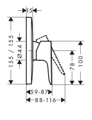 Hansgrohe Talis E bateria prysznicowa podtynkowa chrom 71765000