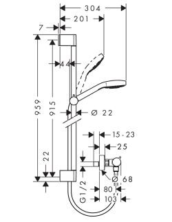 Hansgrohe Zestaw Croma Select E Vario/Ecostat Combi biały/chrom 27082400