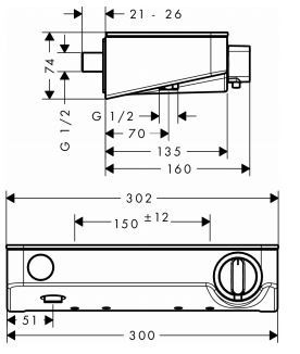 Hansgrohe ShowerTablet Select 300 bateria prysznicowa ścienna termostatyczna biały/chrom 13171400