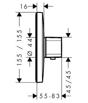 Hansgrohe Ecostat E bateria podtynkowa termostatyczna chrom 15705000