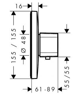 Hansgrohe Ecostat E bateria podtynkowa termostatyczna High Flow chrom 15706000