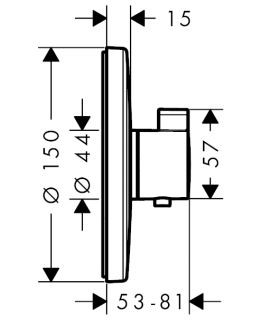 Hansgrohe Ecostat S bateria podtynkowa termostatyczna chrom 15755000