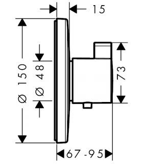Hansgrohe Ecostat S High Flow bateria podtynkowa termostatyczna chrom 15756000