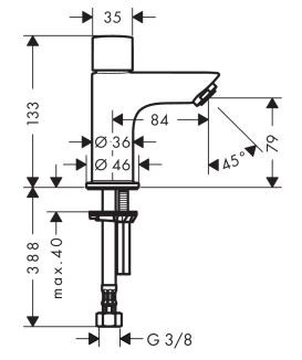 Hansgrohe Logis bateria umywalkowa bez mieszacza chrom 71120000