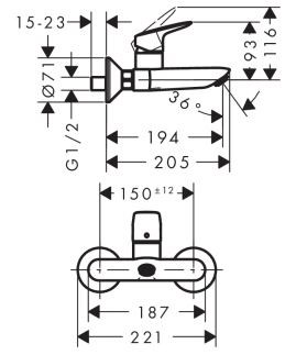 Hansgrohe Logis bateria umywalkowa chrom 71225000
