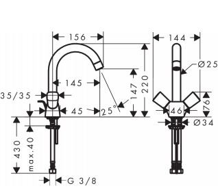 Hansgrohe Logis 150 bateria umywalkowa z korkiem chrom 71222000