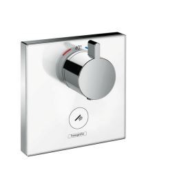 Hansgrohe ShowerSelect Glass bateria prysznicowa podtynkowa termostatyczna HighFlow biały/chrom 15735400