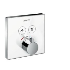 Hansgrohe ShowerSelect Glass bateria prysznicowa podtynkowa termostatyczna biały/chrom 15738400
