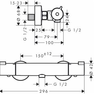 Hansgrohe Ecostat 1001 CL bateria prysznicowa termostatyczna natynkowa chrom 13211000