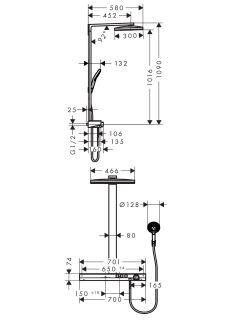 Hansgrohe Raimaker Select 460 2jet zestaw prysznicowy z termostatem biały/chrom 27109400