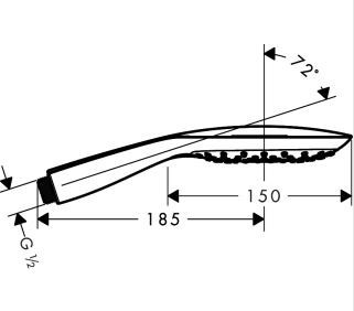 Hansgrohe Raindance Select E słuchawka prysznicowa 150 3jet biały/chrom 26550400