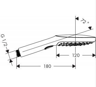 Hansgrohe Raindance Select E EcoSmart słuchawka prysznicowa 120 3jet biały/chrom 26521400