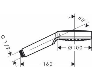 Hansgrohe Crometta 1jet EcoSmart słuchawka prysznicowa biały/chrom 26333400