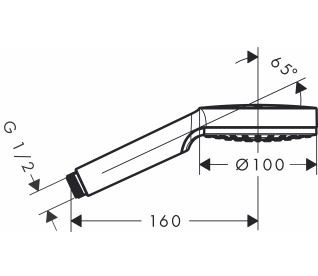 Hansgrohe Crometta 1jet słuchawka prysznicowa biały/chrom 26331400
