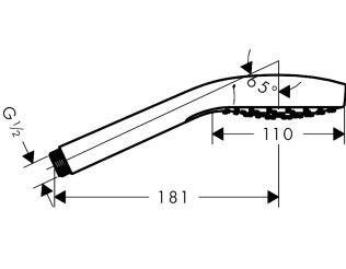 Hansgrohe Croma Select słuchawka prysznicowa 1jet biały/chrom 26804400