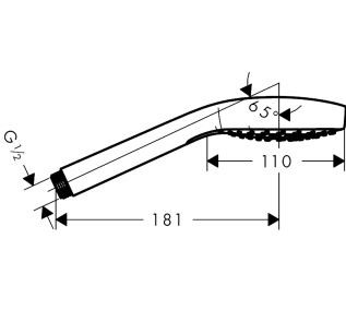 Hansgrohe Croma Select słuchawka prysznicowa Vario 3jet biały/chrom 26812400
