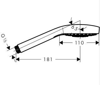 Hansgrohe Croma Select słuchawka prysznicowa Multi 3jet biały/chrom 26810400