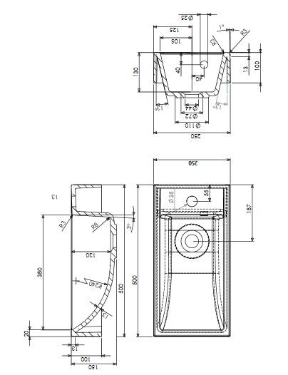 Omnires Corfu umywalka nablatowa 50x25 CORFUBP
