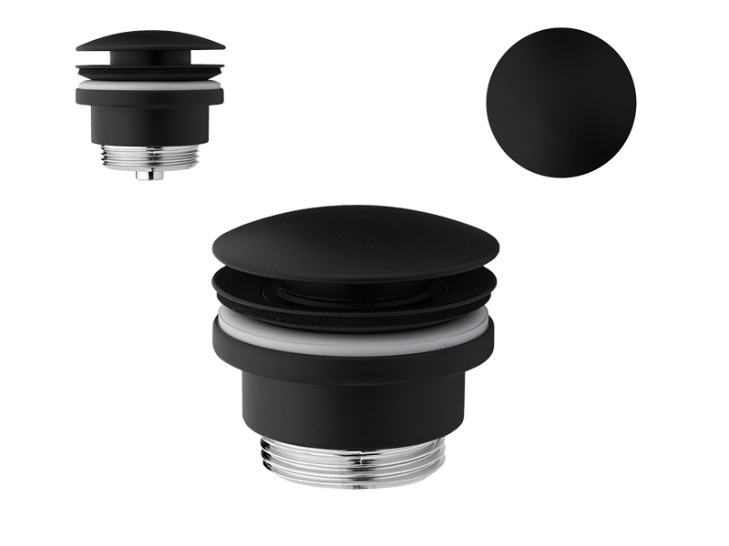 Vedo korek umywalkowy click-clack niski czarny mat VSY4000CZ