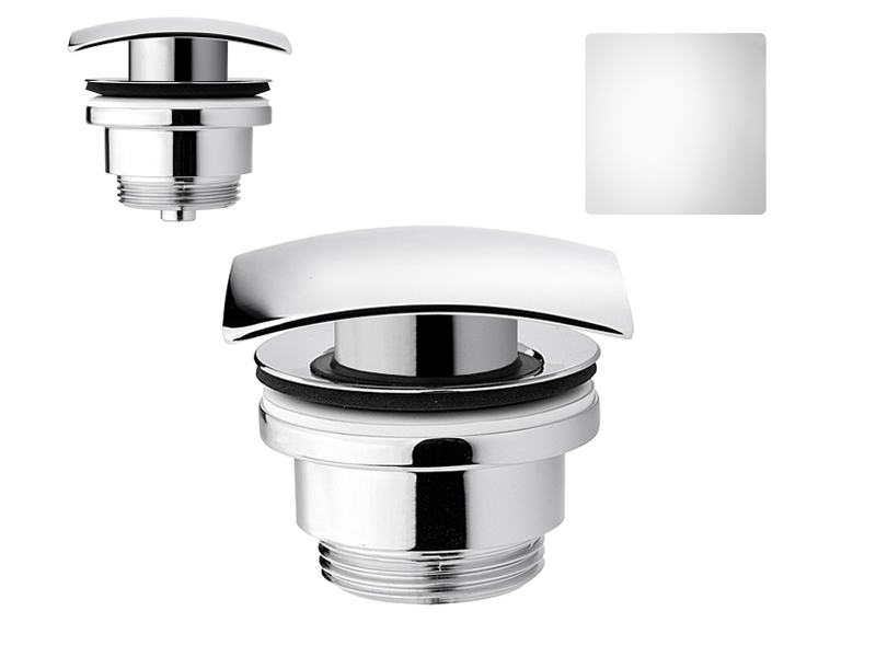 Vedo korek umywalkowy kwadrat click-clack niski chrom połysk VSY5000